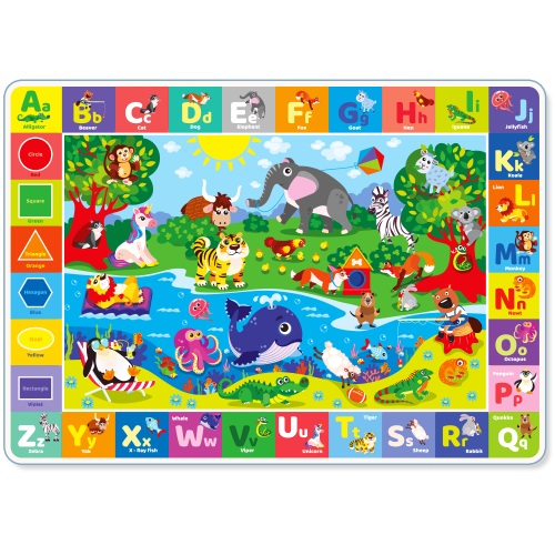 QUOKKA Baby Small Play Mat for Floor - Super Soft Plush Surface ABC Playmat for Toddlers & Infants