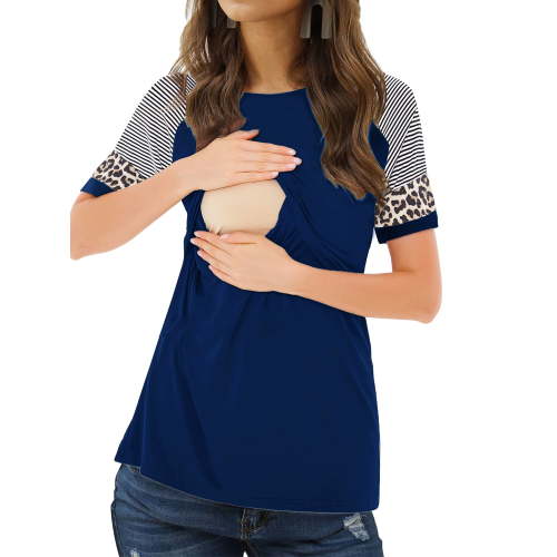 Smallshow Women's Short Sleeve Maternity Nursing Shirt for Breastfeeding