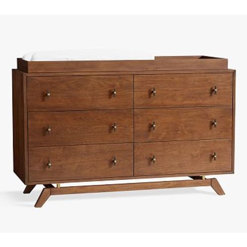Lennox Extra Wide Dresser and Topper Set, Dark Walnut, In-Home Delivery