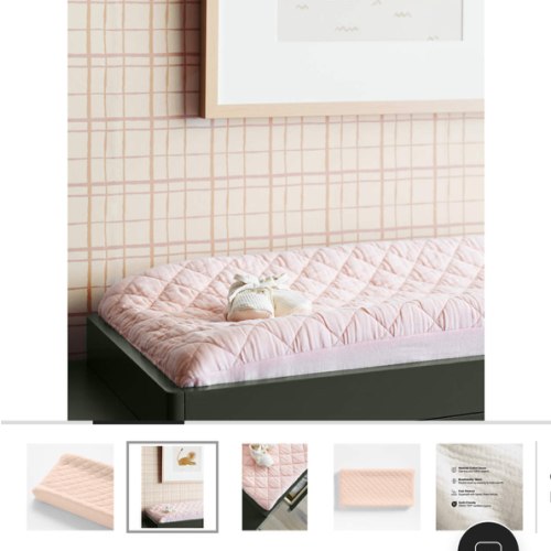 Supersoft Elegant Pink Organic Cotton Gauze Baby Changing Pad Cover