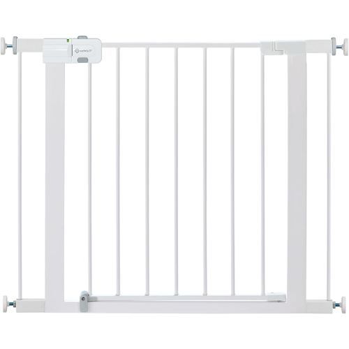 Safety 1st Easy Install Walk Thru Baby Gate for Doorway With Door, Dog Gates, Fits 29"-38", Easy Install 28" Tall, White