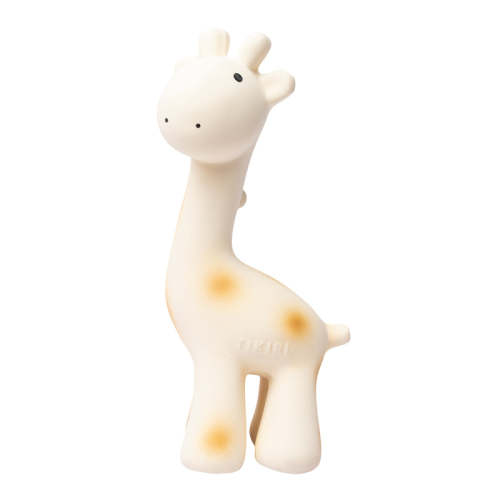 Giraffe Organic Natural Rubber Rattle, Teether & Bath Toy