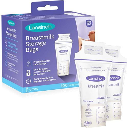 Lansinoh Breastmilk Storage Bags, 100 Count Milk Storage Bags