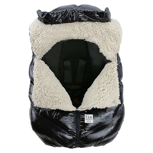 7AM Enfant Faux Fur-Trim Cocoon Car Seat Cover | TheBay