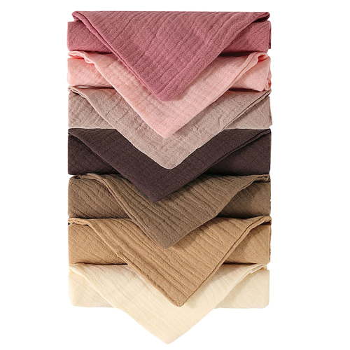 Allhall 7 Pack Baby Muslin Washcloths, 12*12 in Baby Bath Washcloths, 100% Cotton Soft and Absorbent Wash Cloths and Burp Cloths for Newborn Kids Girls and Boys