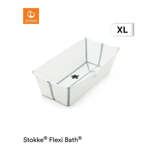 Stokke Flexi Bath XL - White/Grey | Baby Bunting AU