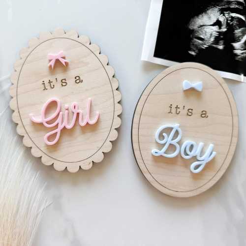Hospital Gender Reveal It's a Boy It's a Girl Wooden Sign, Gender Reveal Hospital Sign, Gender Announcement Prop