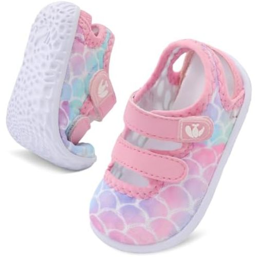 FEETCITY Baby Water Shoes Flexible Quick Dry Aqua Socks Breathable Infant Sandals Boys Girls Summer Beach Swim Shoes Lightweight