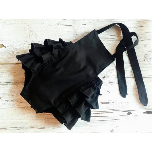Black Bubble Romper Baby Bubble Romper Baby Girl Romper Halloween Baby Romper Solid Black Romper Baby Sunsuit Cake Smash Photo Prop Vintage