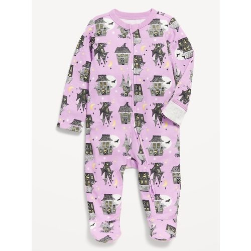 Printed 2-Way-Zip Sleep & Play Footed One-Piece for Baby | Old Navy