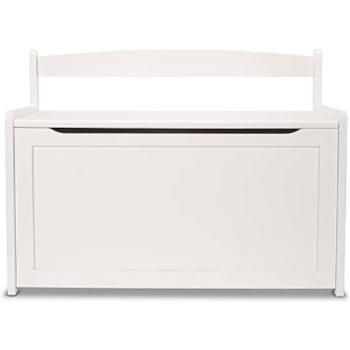 Melissa & Doug Wooden Toy Chest - White Furniture for Playroom - Kids Toy Box, Wooden Storage Organizer, Children's Furniture