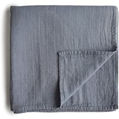 Amazon.com: mushie Muslin Baby Swaddle Blanket | 100% Organic Cotton (Tradewinds) : Baby
