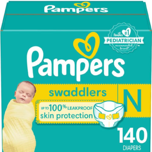 Pampers Swaddlers Active Baby Diapers Enormous Pack - Size 0 - 140ct