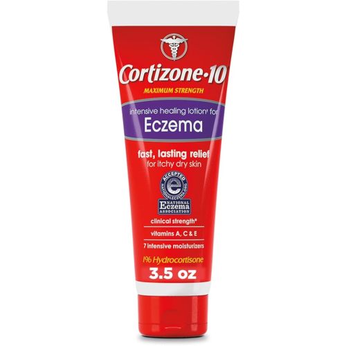 Cortizone 10 Maximum Strength Intensive Healing Lotion for Eczema, 1% Hydrocortisone, 3.5 oz.