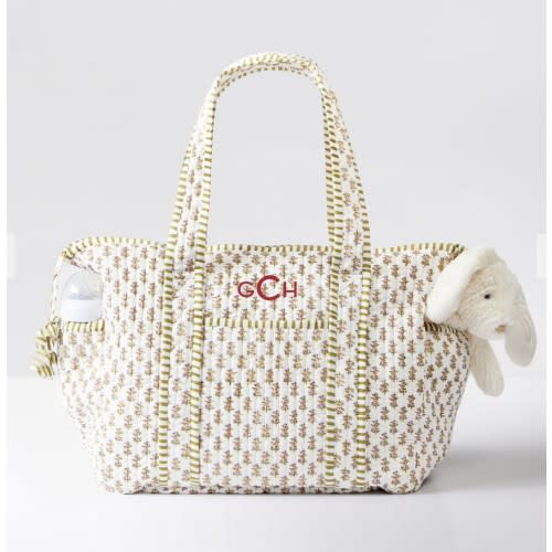 Mark and Graham Block Print Diaper Bag with Monogram