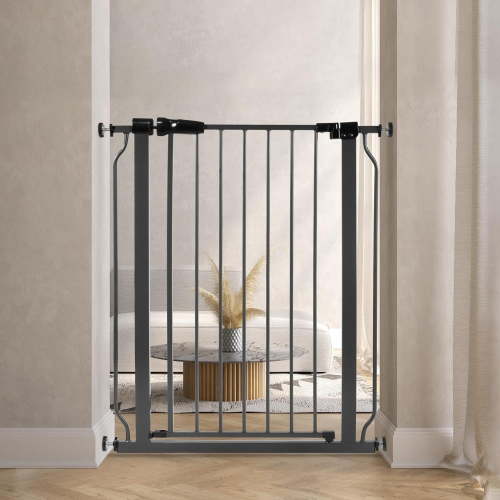 BalanceFrom Easy Walk-Thru Safety Gate for Doorways and Stairways with Auto-Close/Hold-Open Features, 36-Inch Tall, Fits 29.1-33.8 Inch Openings, Graphite