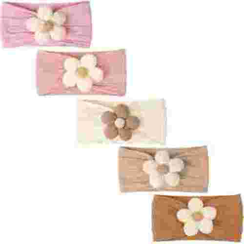JOYOYO 5 pcs Baby Flower Headbands, Soft Hairbands Hair Accessories for Newborn Infant Toddler Kids