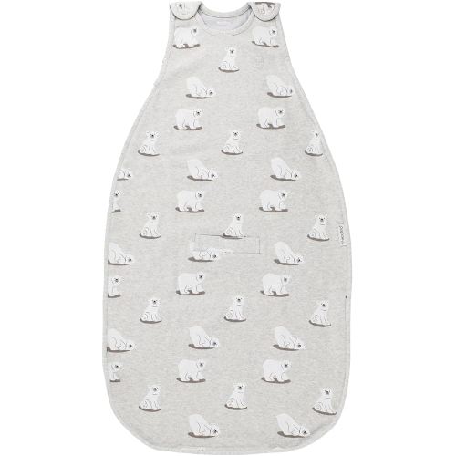 Woolino 4 Season Sleep Sack - Ultimate Merino Wool and Organic Cotton Sleeping Bag - Two-Way Zipper Adjustable Universal Size Sleep Sack for Baby (2-24 Months) - Polar Bear