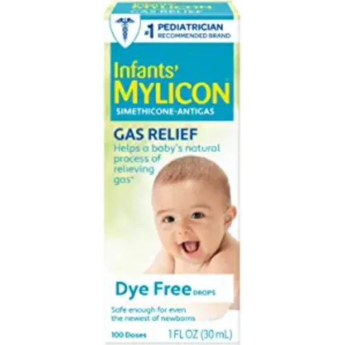 Mylicon Gas Relief Drops for Infants and Babies, Dye Free Formula, 1 Fluid Ounce