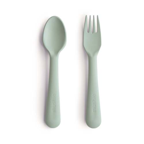 Mushie Baby Dinnerware Fork and Spoon Set