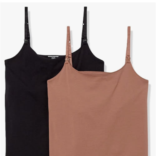 Amazon Essentials Women's Maternity Nursing Friendly Camisole, Pack of 2