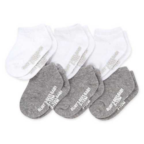Solid Organic Cotton Baby Ankle Socks 6 Pack – Burt's Bees Baby
