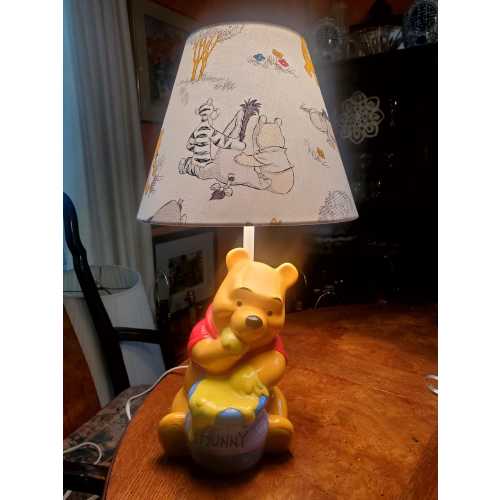 Winnie The Pooh Porcelain Lamp with Winnie The Pooh and Friends Lampshade