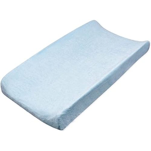 HonestBaby unisex baby Organic Cotton Changing Pad Cover and Toddler Sleepers, Light Blue, One Size US