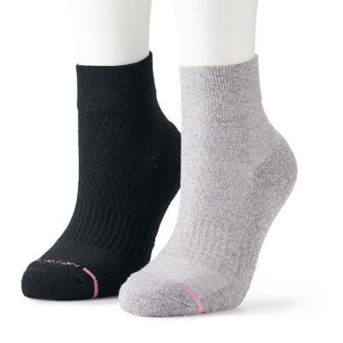Women's Dr. Motion 2-Pack Compression Quarter Socks