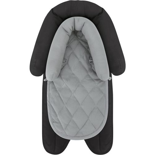 Pro Goleem Car Seat Head Support Infant, Soft Infant Car Seat Insert, 2 in 1 Carseat Head Support for Newborn, Perfect for Car Seat, Stroller, Swing, Bouncer, Gray and Black
