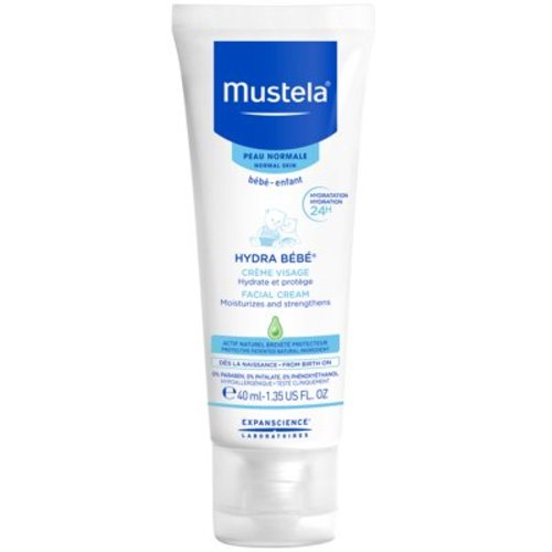 Mustela Baby Hydra Bebe Facial Cream with Natural Avocado Perseose, 1.35 fl oz