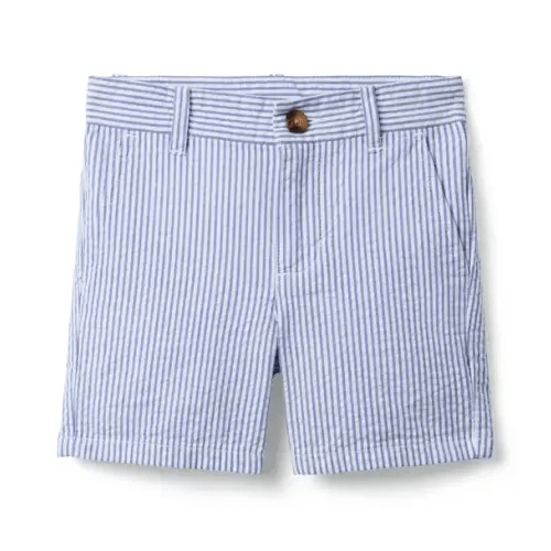 Boy Atlantic Blue Stripe Striped Seersucker Short by Janie and Jack
