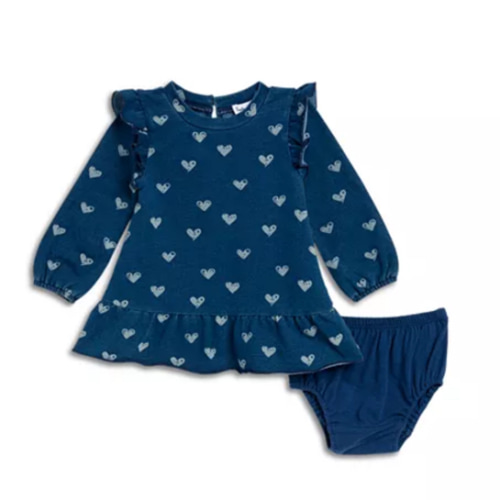 Ocean Heart Dress & Bloomer Set - Baby
