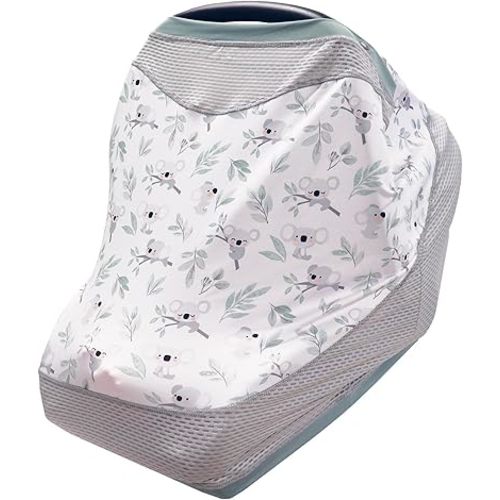 Boppy 4 and More Multi-use Cover, Koala, Quick-Dry UPF 50+ Knit and Breathable Mesh, Versatile for Car Seat Canopy, Nursing Cover, Infant Strollers, Shopping Carts, Highchairs and More