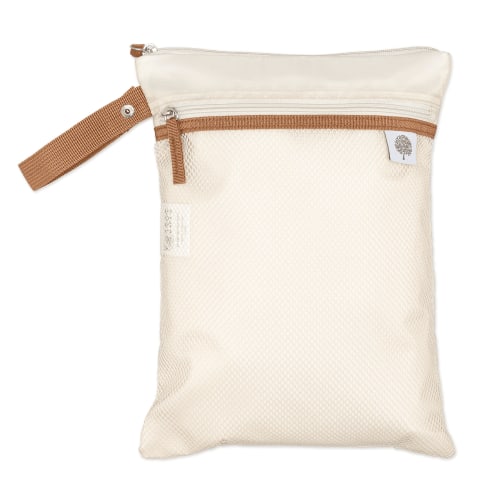 Parker Baby Wet Dry Bag - Waterproof Diaper Bag Accessory for Dirty Clothes/Diapers - Cream