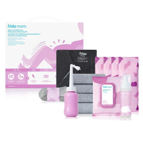 Frida Mom - Women, Newborn Baby Hospital Packing Kit - Labour and Delivery + Postpartum Recovery Kit - Hospital Bag Nursing Gown, Socks, Peri Bottle, Disposable Underwear, Ice Maxi Pads, Pad Liners, P, One Size - Walmart.ca