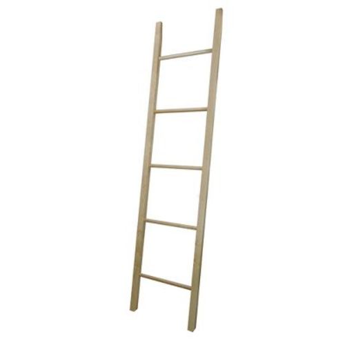 Blanket Storage Decorative Ladder Natural Maple - Flora Home: Solid American Hardwood, No Assembly, 5 Rungs