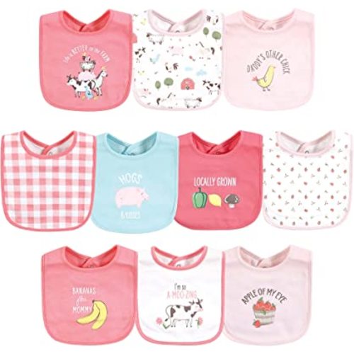 Hudson Baby Unisex BabyCotton Bibs