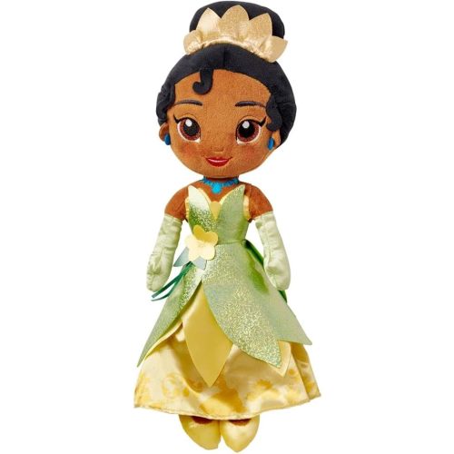 Disney Store Official Princess Plush Doll, Tiana, Medium 14 Inches, Soft Plushy with Embroidered Features, Princess Toys for Girls, Disney Dolls, Stuffed Animals for Girls
