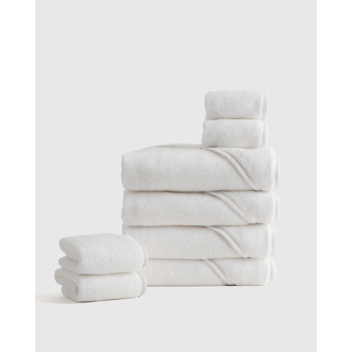Organic Turkish Cotton Baby Bath Bundle 8-Pack in White