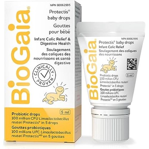 BioGaia Probiotic Baby Drops 5mL (125 Drops) for infant colic relief, newborns and babies