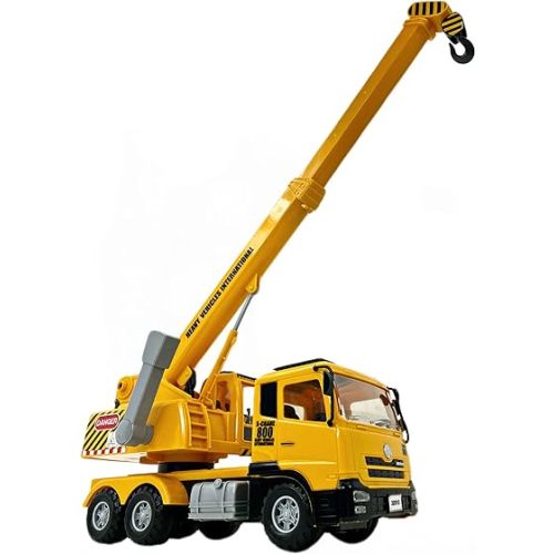 Big Daddy Trucks-Large Sized Friction Powered King Crane which extends to 1 ft Personal Accessories and Toys can be Used on This Truck