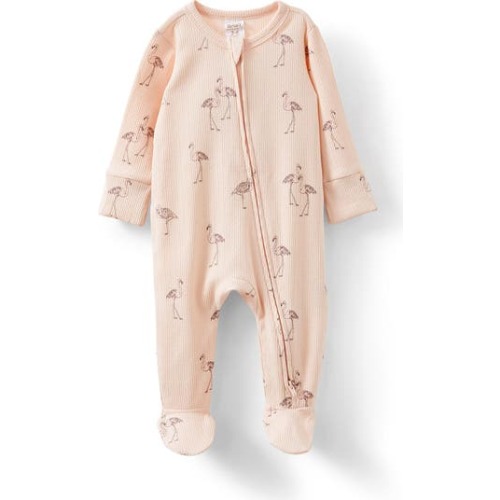 Organic Pointelle Zip All In One Romper, 0-3M