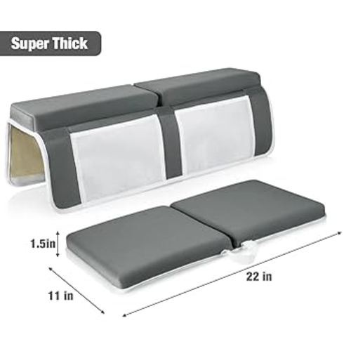 Amazon.com: PandaEar Comfortable Baby Bath Kneeler and Elbow Rest Pad Set, Non-Slip Bathtub Kneeling Pad for Bathing Baby Tub Knee Mat, Bath Pad for Tub, Bath Tub Cushion Mat with Toy Organizer Storage Pockets : Baby