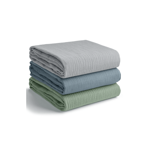 100% Cotton Muslin Swaddle Blankets Pack of 3, One Size- Only a few left