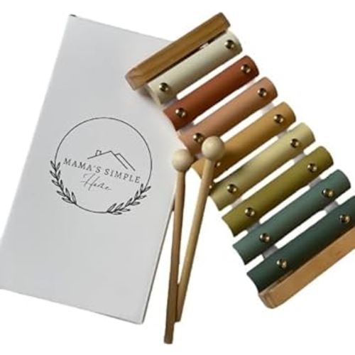 Xylophone for Toddlers - Child's Xylophone - Xylophone for Kids - Gender Neutral Wood Xylophone - Modern Boho Baby Music Instruments - Musical Toys for Toddlers (9.1 x 5 x 1.5)