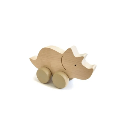 Triceratops Wooden Push Toy