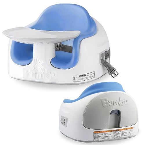 Bumbo 3-in-1 Baby Multi Seat Booster with Feeding Tray, 6-36 Months, Powder Blue