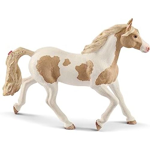 Schleich Horse Club Realistic Spotted Mare Horse Toy Figurine - Paint Horse Mare Spotted Toy, Childrens Educational Animal Farm Toy for Boys and Girls, Ages 5+