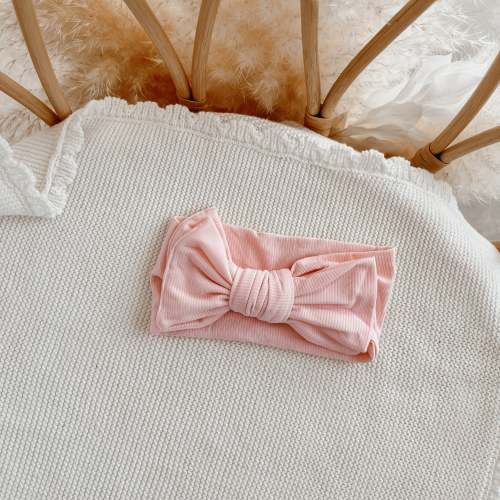 Ribbed Bamboo Topknot - Peony Pink - PRE ORDER